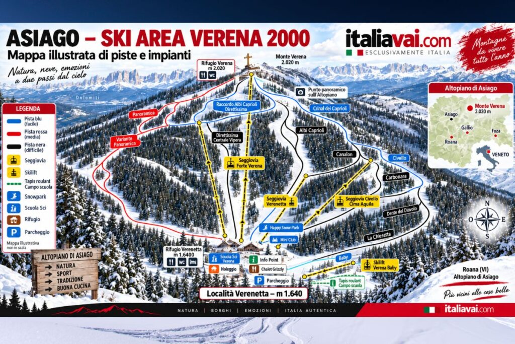 Mappa Asiago Ski Area Mappa Asiago Ski Area